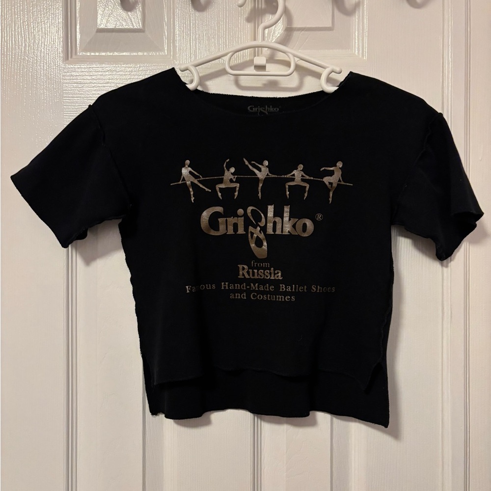 Black Ballet Crop Top